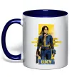 Чашка с цветной ручкой Lucy Fallout Глубокий темно-синий фото