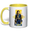 Чашка с цветной ручкой Lucy Fallout Лимонный фото