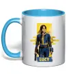 Чашка с цветной ручкой Lucy Fallout Голубой фото