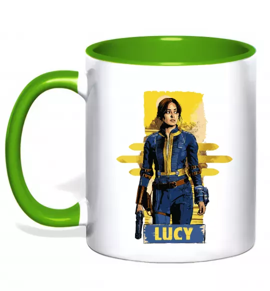 Чашка с цветной ручкой Lucy Fallout Зеленый фото