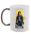 Чашка с цветной ручкой Lucy Fallout Серебро фото