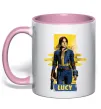 Чашка с цветной ручкой Lucy Fallout Нежно розовый фото