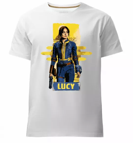 Чоловіча преміум футболка Lucy Fallout Білий фото
