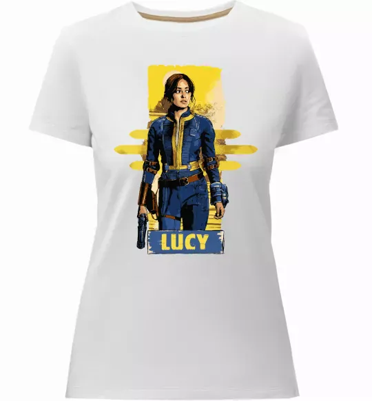 Жіноча преміум футболка Lucy Fallout Білий фото