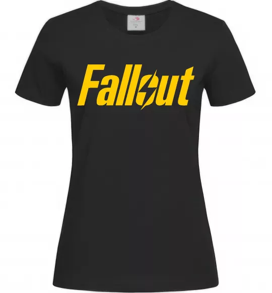 Женская футболка Fallout logo Черный фото