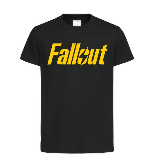 Детская футболка Fallout logo Черный фото