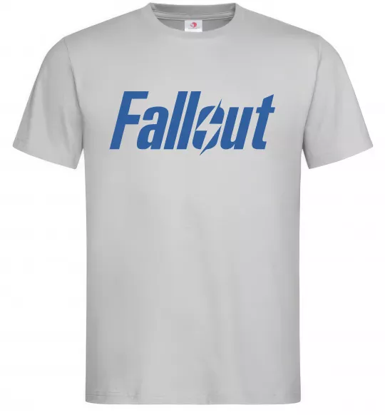 Мужская футболка Fallout logo Серый фото