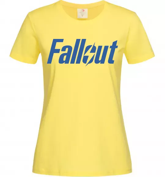 Женская футболка Fallout logo Лимонный фото