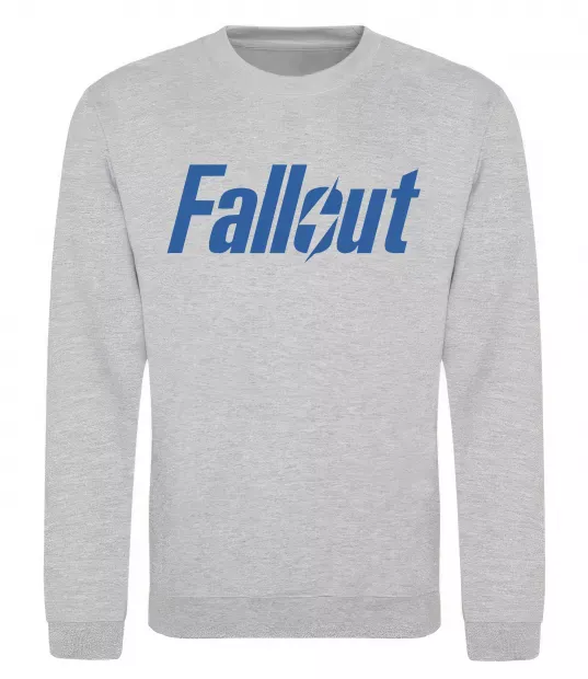 Свитшот Fallout logo Серый меланж фото