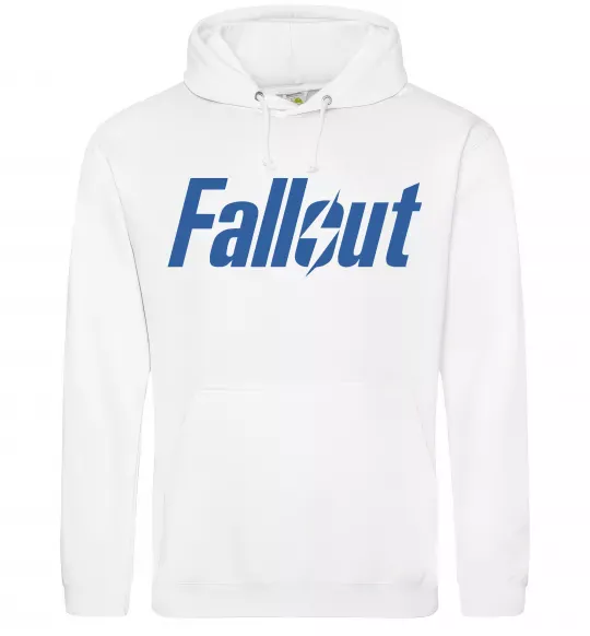 Чоловіча толстовка (худі) Fallout logo Білий фото