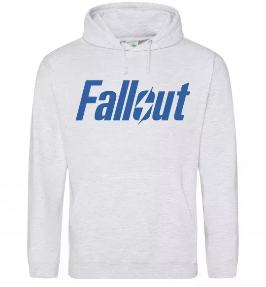 Женская толстовка (худи) Fallout logo Серый меланж фото