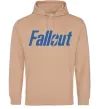 Женская толстовка (худи) Fallout logo Песочный фото