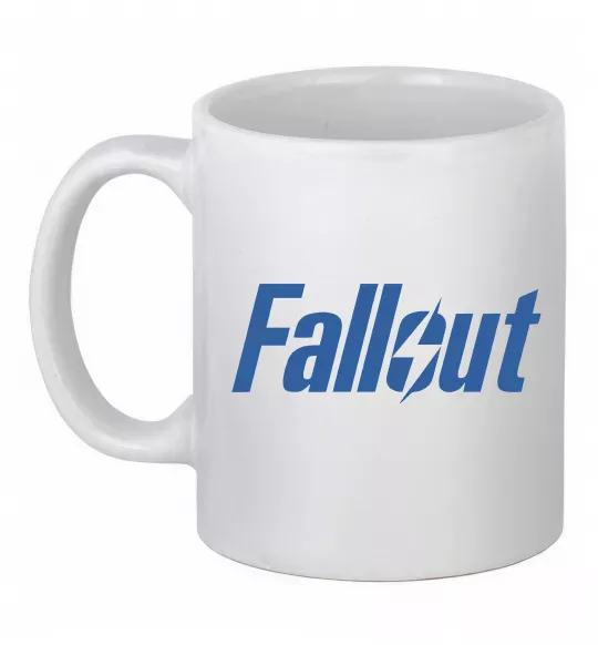 Чашка керамическая Fallout logo Белый фото