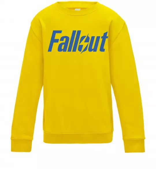 Детский Свитшот Fallout logo Солнечно желтый фото