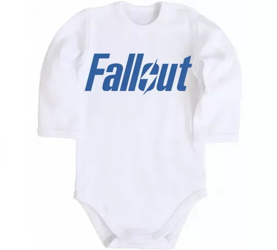Дитячий бодік Fallout logo Білий фото