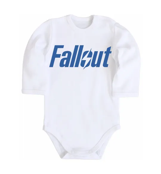 Детский боди Fallout logo Белый фото