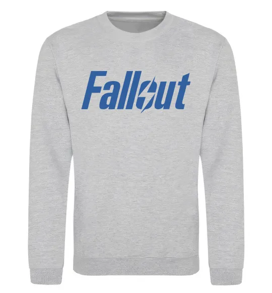 Свитшот Fallout logo Серый меланж фото