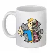 Чашка керамическая Half vault fallout Белый фото