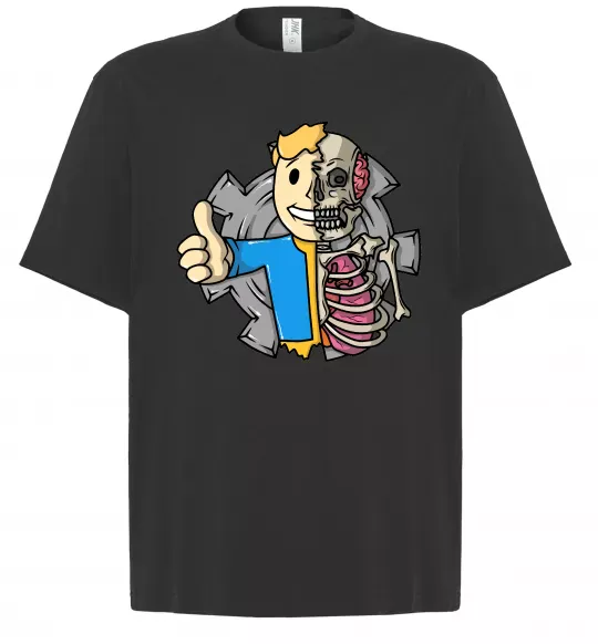 Футболка Оверсайз Half vault fallout Чорний фото