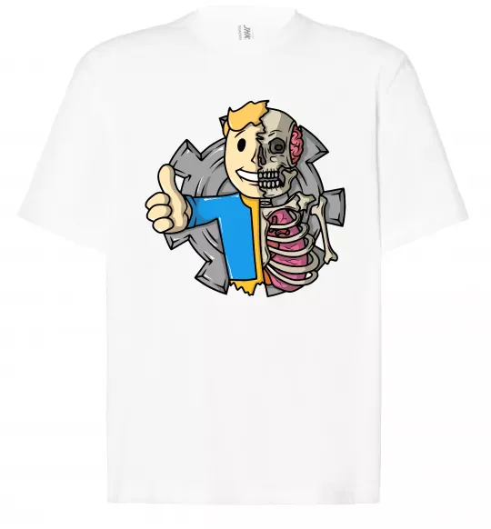 Футболка Оверсайз Half vault fallout Білий фото