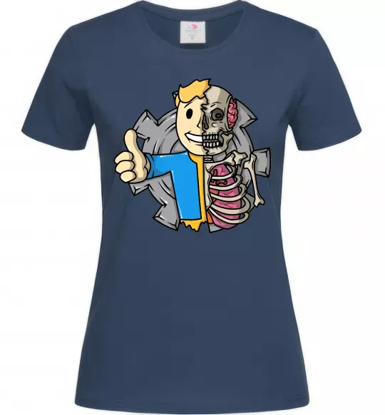 Женская футболка Half vault fallout Темно-синий фото