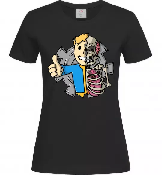 Женская футболка Half vault fallout Черный фото