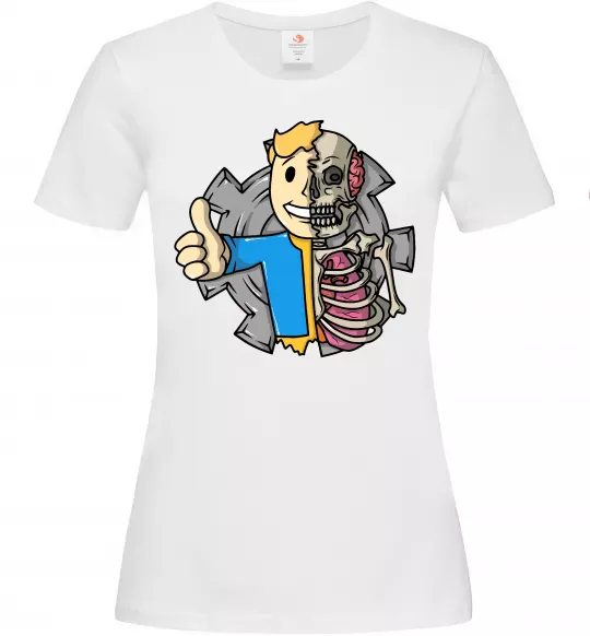 Женская футболка Half vault fallout Белый фото
