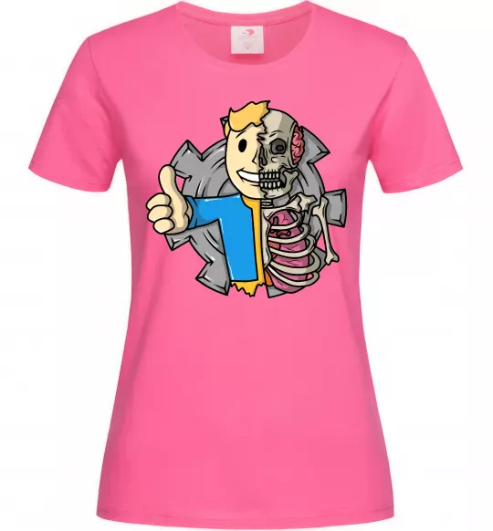 Женская футболка Half vault fallout Ярко-розовый фото