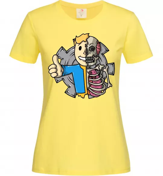 Женская футболка Half vault fallout Лимонный фото