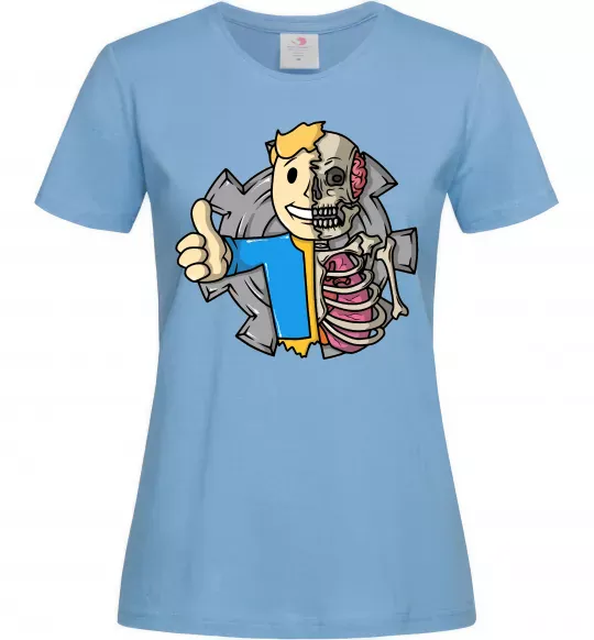 Женская футболка Half vault fallout Голубой фото