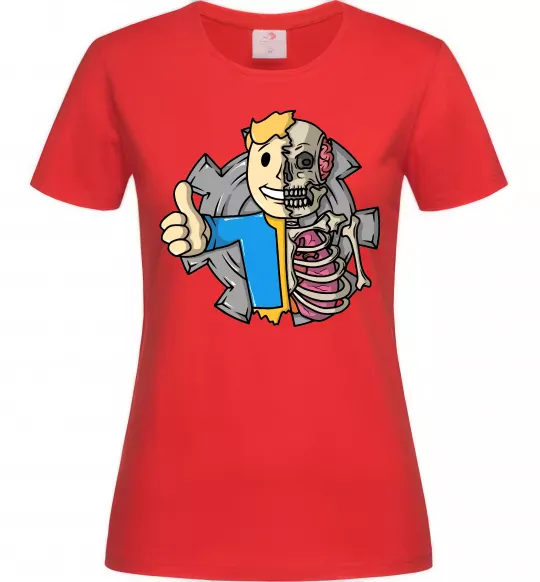 Женская футболка Half vault fallout Красный фото