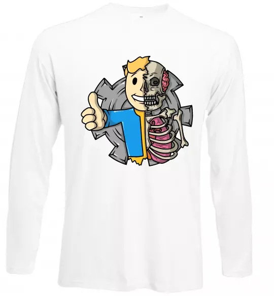 Лонгслів Half vault fallout Білий фото