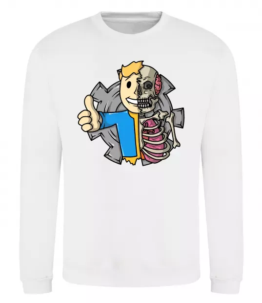 Свитшот Half vault fallout Белый фото