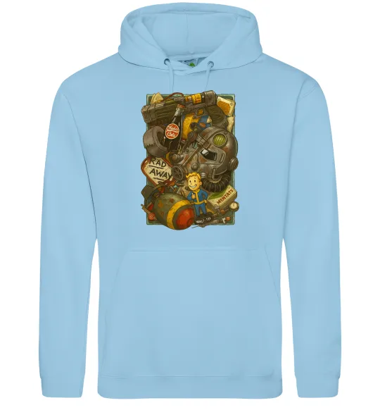 Мужская толстовка (худи) Fallout pack Голубой фото