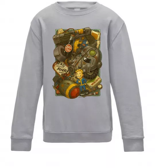 Детский Свитшот Fallout pack Серый меланж фото
