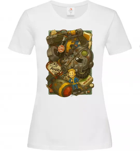 Жіноча футболка Fallout pack Білий фото