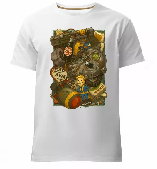 Мужская премиум футболка Fallout pack Белый фото