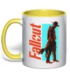 Чашка с цветной ручкой Fallout ghoul Солнечно желтый Чашка с цветной ручкой Fallout ghoul Солнечно желтый фото