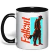 Чашка с цветной ручкой Fallout ghoul Черный Чашка с цветной ручкой Fallout ghoul Черный фото