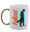 Чашка с цветной ручкой Fallout ghoul Золото Чашка с цветной ручкой Fallout ghoul Золото фото