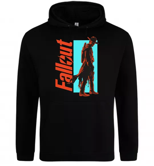 Мужская толстовка (худи) Fallout ghoul Черный фото