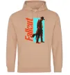 Мужская толстовка (худи) Fallout ghoul Песочный фото