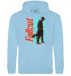 Мужская толстовка (худи) Fallout ghoul Голубой фото