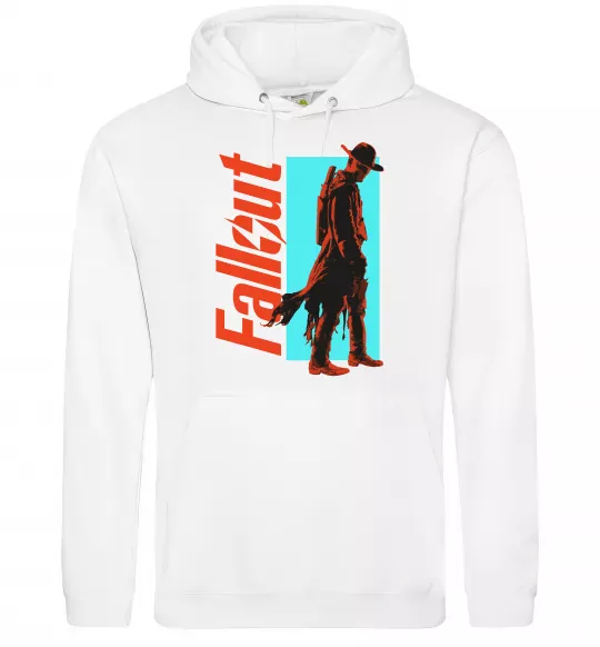 Жіноча толстовка (худі) Fallout ghoul Білий фото