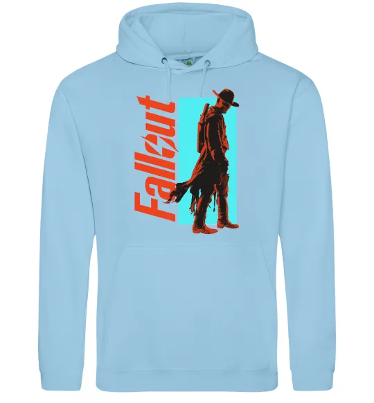 Женская толстовка (худи) Fallout ghoul Голубой фото