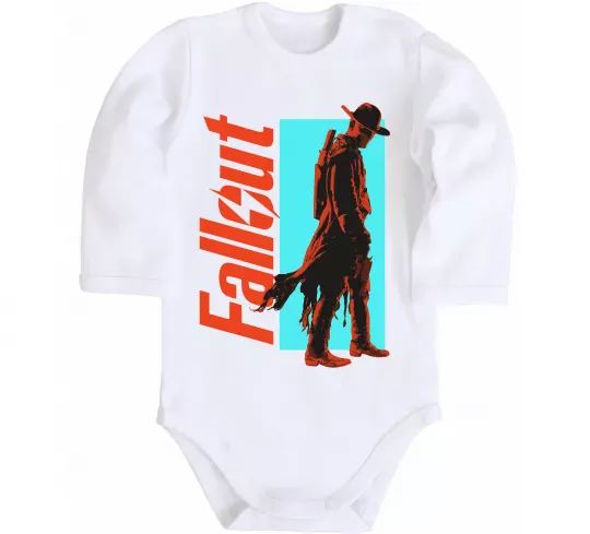 Детский боди Fallout ghoul Белый фото