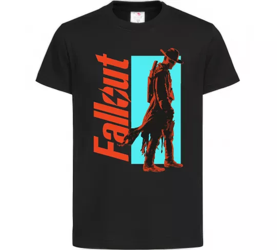 Детская футболка Fallout ghoul Черный фото