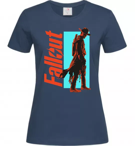 Женская футболка Fallout ghoul Темно-синий фото