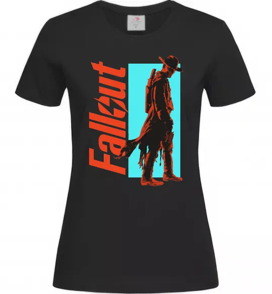 Женская футболка Fallout ghoul Черный фото