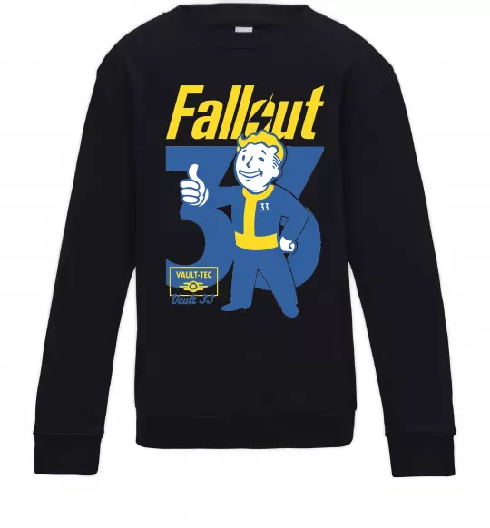 Детский Свитшот Fallout 33 Черный фото